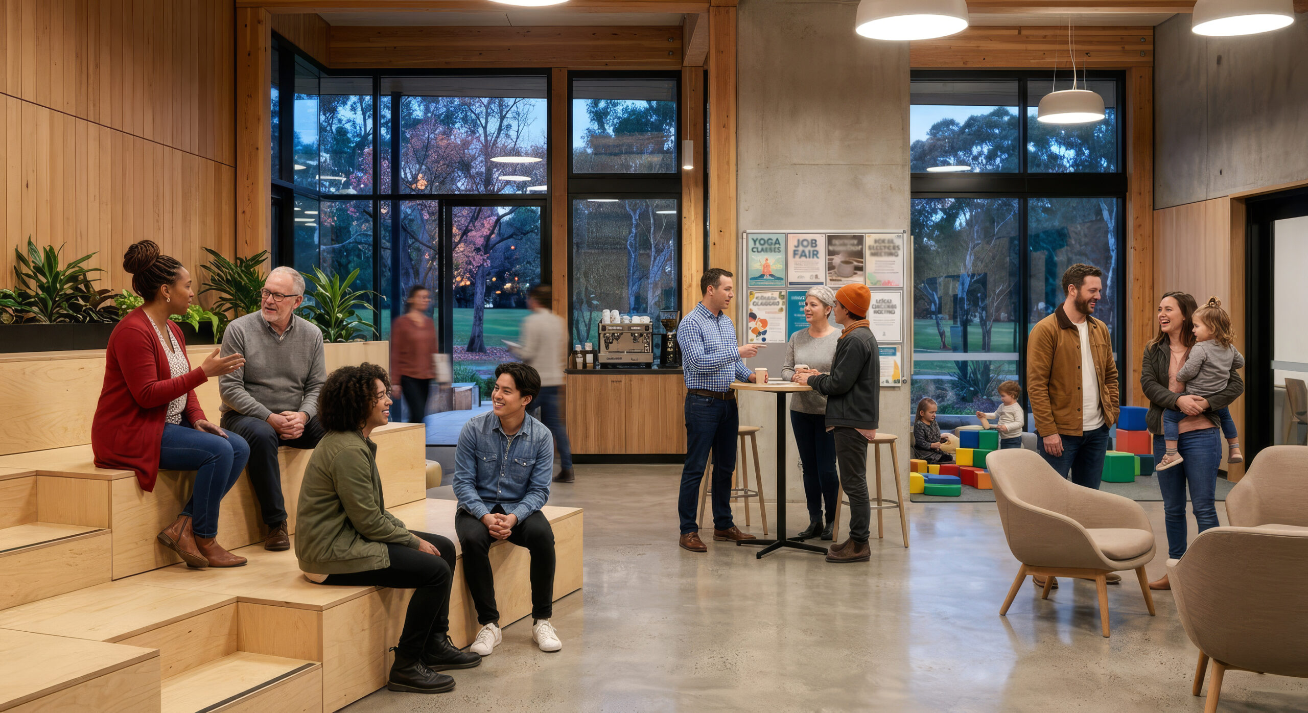 People Talking at a Community Centre